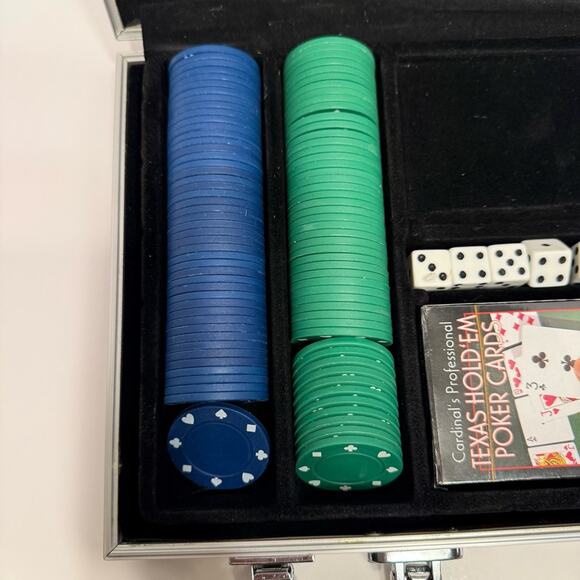 NIB complete poker chips and gaming gambling set - Picture 3 of 8